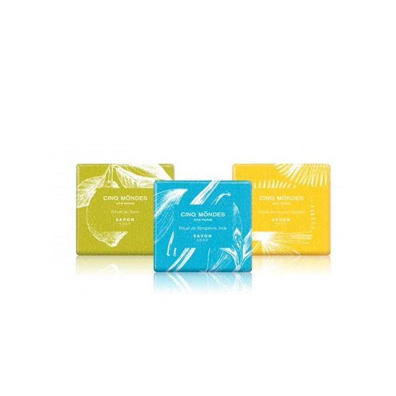 A set of 3 plant-based bar scented soaps 